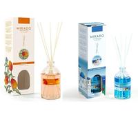 PCMOVILES Mikado Ambientador MANGO Y AIRE MEDITERRANEO 100 ml - Pack de 2 Unidades - Aroma Fresco y Natural - Difusor de Varillas para Casa, Oficina y Armario