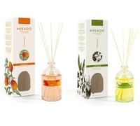 PCMOVILES Mikado Ambientador MANGO Y AZAHAR 100 ml - Pack de 2 Unidades - Aroma Fresco y Natural - Difusor de Varillas para Casa, Oficina y Armario