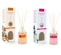 PCMOVILES Mikado Ambientador MANGO Y BELLE EPOQUE 100 ml - Pack de 2 Unidades - Aroma Fresco y Natural - Difusor de Varillas para Casa, Oficina y Armario
