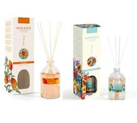 PCMOVILES Mikado Ambientador MANGO Y TROPIC PAPAYA 100 ml - Pack de 2 Unidades - Aroma Fresco y Natural - Difusor de Varillas para Casa, Oficina y Armario