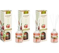 PCMOVILES Mikado Ambientador MANZANA & CANELA 100 ml - Pack de 3 Unidades - Aroma Fresco y Natural - Difusor de Varillas para Casa, Oficina y Armario