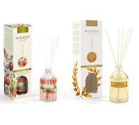 PCMOVILES Mikado Ambientador MANZANA & CANELA Y VICTORIUS 100 ml - Pack de 2 Unidades - Aroma Fresco y Natural - Difusor de Varillas para Casa, Oficina y Armario