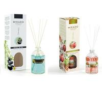 PCMOVILES Mikado Ambientador RITUAL DE SPA Y MANZANA & CANELA 100 ml - Pack de 2 Unidades - Aroma Fresco y Natural - Difusor de Varillas para Casa, Oficina y Armario