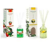PCMOVILES Mikado Ambientador TOMATERA Y DAMA DE NOCHE 100 ml - Pack de 2 Unidades - Aroma Fresco y Natural - Difusor de Varillas para Casa, Oficina y Armario