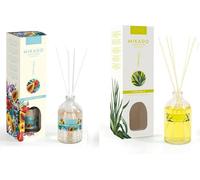 PCMOVILES Mikado Ambientador TROPIC PAPAYA Y CITRONELA 100 ml - Pack de 2 Unidades - Aroma Fresco y Natural - Difusor de Varillas para Casa, Oficina y Armario