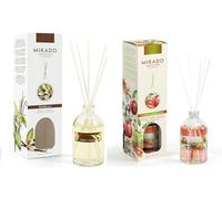 PCMOVILES Mikado Ambientador VAINILLA Y MANZANA & CANELA 100 ml - Pack de 2 Unidades - Aroma Fresco y Natural - Difusor de Varillas para Casa, Oficina y Armario