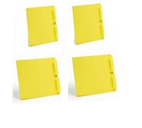 pcmoviles - Pack de 4 Tapacelos Laterales C2 Cortos Y Largos para Jaulas de Jilgueros - Separadores Antivisión para Concursos y Aviarios Color Amarillo