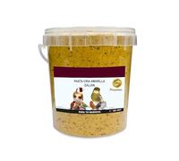 PCMOVILES - Pasta de Cría Amarilla para Pájaros | Cubo de 900 g | Alimento para Polluelos y Aves de Compañía | Alta Energía y Proteína | Fórmula Completa y Equilibrada