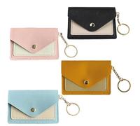 Pcmursal Paquete de 4 pastilleros para control de la natalidad, bonito soporte para pastillas pequeñas de 4.3 x 3 pulgadas para bolso, cartera de piel sintética, paquete de funda para píldoras