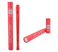 PCORDER pInstrument pCorder - Grabadora soprano de plástico con estuche de cartón, estándar de sonido superior y fácil de limpiar, instrumento grabador de música para principiantes, color rojo