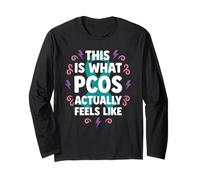 PCOS Awareness PCOS Warrior Invisible Enfermedad Apoyo Manga Larga