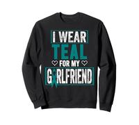 PCOS Awareness Shirt - PCOS I Wear Teal For My Girlfriend Sudadera