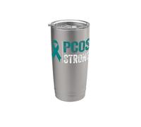 PCOS Camisa de concienciación PCOS Síndrome Ovario Poliquístico Fuerte Vaso térmico de acero inoxidable de doble pared