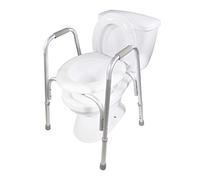 PCP Asiento elevador para inodoro y marco de seguridad (dos en uno), altura de elevación ajustable, tazón elevador seguro, fabricado en Estados Unidos