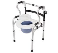 PCP Asiento plegable doble 5 en 1 para la movilidad y ayuda del baño, asiento para andador, altura ajustable para la vida diaria