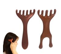 PCS Rascador de espalda Mano, Masajeador de cabeza Rascador de manos, Peine de masaje de meridianos de cabeza, Peine de cuero cabelludo Gua Sha, Masajeador de meridianos, Cuidado de la cabeza