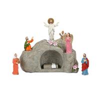 Pcscevcr Juego de figuras de belén de Navidad, estatuas de Jesucristo de resina, adorno de mesa, decoración de Navidad, para decoración de Pascua, hogar, jardín (realista)