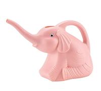 Pcscevcr Regadera de plástico con forma de elefante de 2 litros, bonita regadera de animales con boca larga, regadera de elefante de nariz larga, hervidor de jardinería (rosa)