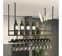 PCSFZXBR Estante para Colgar Copas de Vino-Botellero para Colgar en el Techo Soporte para Copas de Vino Soporte para Botellas de Vino, Estante Colgante para Plantas Loft Soporte para Botellas de Pare