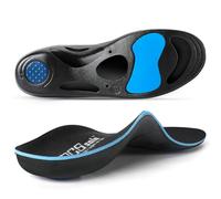 PCSsole Plantillas de soporte ortopédico para arco alto, inserto cómodo para pies planos, fascitis plantar, dolor en los pies, valgo del pie, sobrepronación para hombres y mujeres negro (32cm)