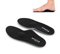 PCssole Plantillas Ortopédicas Pies Planos Soporte Arco Para Dolores de Talón, Fascitis Plantar, Plantillas para Deportes, Ocio y Trabajo, Negro, EU37-38(24cm)