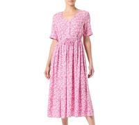 PIECES PCTALA SS String Tie Midi Dress Noos BC Vestido, Rosa Caliente/AOP: Multi Flor, XS para Mujer