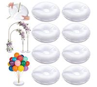 PCTCSHQ 8 bolsas de peso de agua para soporte de columna de globos y arco, pesos de globos abribles en forma de U, base rellenable de agua para bodas, cumpleaños, graduaciones, fiestas