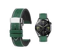 PctkeLsend Compatible con Breitling, Citizen, Tissot, Omega 20mm, 22mm, 23mm, 24mm Correa de reloj de caucho fluorado de nailon Pulsera de silicona suave Negra para hombre y mujer