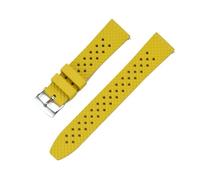 PctkeLsend Correa de 22 mm y 20 mm for Samsung Galaxy Watch3 de 46 mm Gear S3 Frontier for pulsera Amazfit Bip Active2 Banda de goma FKM for Huawei Watch Gt(Yellow,18mm)