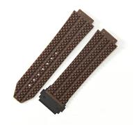 PctkeLsend Correa de goma de silicona con interfaz convexa de 24x17/26x19MM apta for Hublot Big Bang(Brown-B,19x26mm)