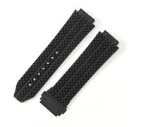 PctkeLsend Correa de goma de silicona con interfaz convexa de 24x17/26x19MM apta for Hublot Big Bang(Black-B,17x24mm)