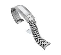 PctkeLsend Correa de reloj con cierre deslizante de acero inoxidable macizo 904L de 20 mm, compatible con cajas de reloj Sub Log NH34/NH35.(Jubilee)