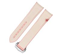 PctkeLsend Correa de reloj de goma con extremo curvo de 20 mm compatible con Omega X Swatch Joint MoonSwatch celestial Sports(Pink SR new buckle)