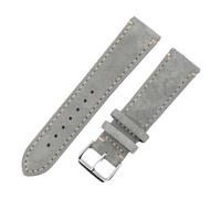 PctkeLsend Correa de reloj de piel de ante vintage hecha a mano de 18/20/22/24 mm, compatible con la mayoría de los relojes de boca plana.(Gray-side wire,18mm)