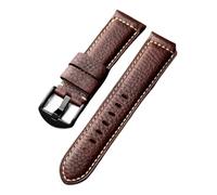 PctkeLsend Correa de reloj de piel de vaca hecha a mano, 20/22/24/26MM, apta for PAM111(B Brack buckle,20mm)