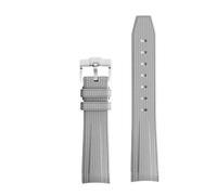 PctkeLsend Correa de reloj de silicona de 20 mm con extremo curvo compatible con OmegaX Swatch Joint Moon Swatch/Seamaster 300(Gray S)