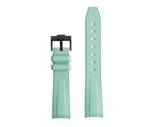 PctkeLsend Correa de reloj de silicona de 20 mm con extremo curvo compatible con OmegaX Swatch Joint Moon Swatch/Seamaster 300(Light green B)