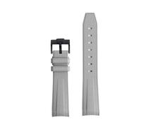 PctkeLsend Correa de reloj de silicona de 20 mm con extremo curvo compatible con OmegaX Swatch Joint Moon Swatch/Seamaster 300(Gray B)