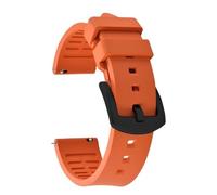 PctkeLsend Correa de reloj deportivo de goma impermeable de liberación rápida de 20/21/22/23/24 mm(FKM-Orange 2,20mm)