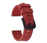 PctkeLsend Correa de reloj deportivo de goma impermeable de liberación rápida de 20/21/22/23/24 mm(FKM-Red 2,22mm)