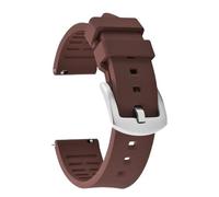 PctkeLsend Correa de reloj deportivo de goma impermeable de liberación rápida de 20/21/22/23/24 mm(FKM-Brown 1,23mm)