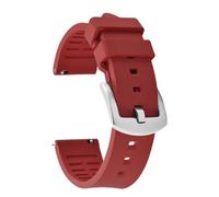 PctkeLsend Correa de reloj deportivo de goma impermeable de liberación rápida de 20/21/22/23/24 mm(FKM-Red 1,21mm)