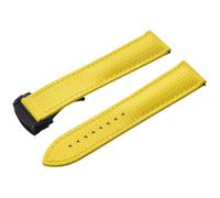 PctkeLsend Correa universal de 20/22 mm de caucho FKM, desmontaje rápido, impermeable, con hebilla de mariposa, compatible con Delugs.(Yellow-Black Buckle,20mm)