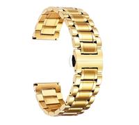 PctkeLsend Correas de reloj de acero inoxidable de 12 mm a 22 mm, correa de repuesto de metal for reloj inteligente, extremos rectos y curvos, for hombres y mujeres(Gold,14mm)