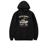 PCYFBEKL Outer Banks Pogue - Sudadera con Capucha y Estampado de Moda, Estilo Hip Hop, Informal, Unisex, para otoño e Invierno, de Forro Polar, para Hombre-XL
