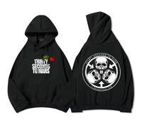 PCYFBEKL Sudadera con Capucha A Beautiful Lie 20.º Aniversario Rose con Estampado de la Banda Thirty Seconds TO Mars Sudaderas de otoño de Forro Polar para Hombre Unisex