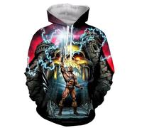 PCYFBEKL Sudadera con Capucha de He-Man y los Maestros del Universo, con Estampado 3D de Anime, para Hombre y Mujer, de Gran tamaño, para niños y chándales.-XL