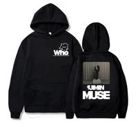 PCYFBEKL Sudadera con Capucha de Jimin Muse Album Graphic Sweatshirts Who Is My Heart Waiting For Flower Printing Pullovers Moletom Feminino Winter Women