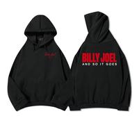 PCYFBEKL Sudadera con Capucha de Manga Larga con el título Billy Joel and So It Goes de Moda Informal Unisex para otoño para Hombre y Mujer