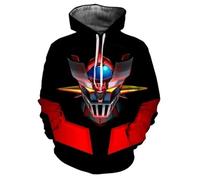 PCYFBEKL Sudadera con Capucha Mazinger Z para Hombre y Mujer, con Estampado 3D de Robot de Anime, Sudaderas de Moda de Gran tamaño, Sudaderas Harajuku para niños, chándal-3XL